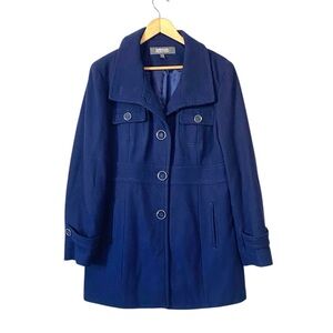 Kenneth Cole Reaction women's wool-blend peacoat navy size XL